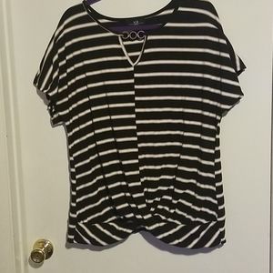 AGB Black Shirt with twisted bottom